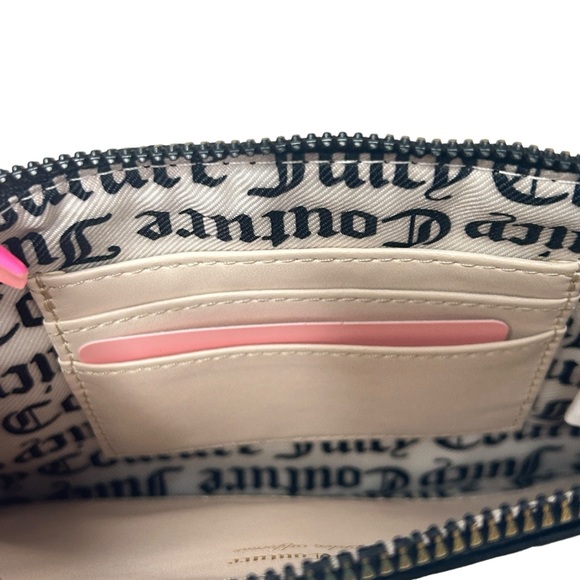Juicy Couture Embossed Black Gold Logo Stud Daydreamer Wristlet Wallet - NWT - Picture 4 of 9